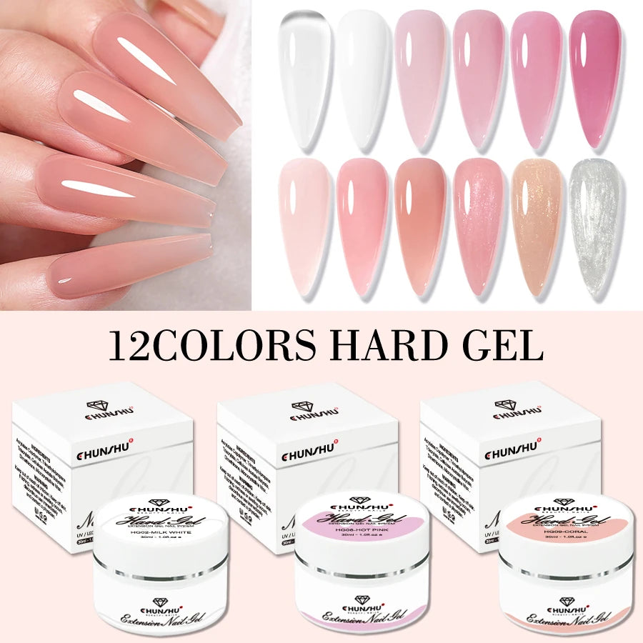 Milky White Builder Gel For Nail Extensions 30ML Self Leveling Formula - Smarsty