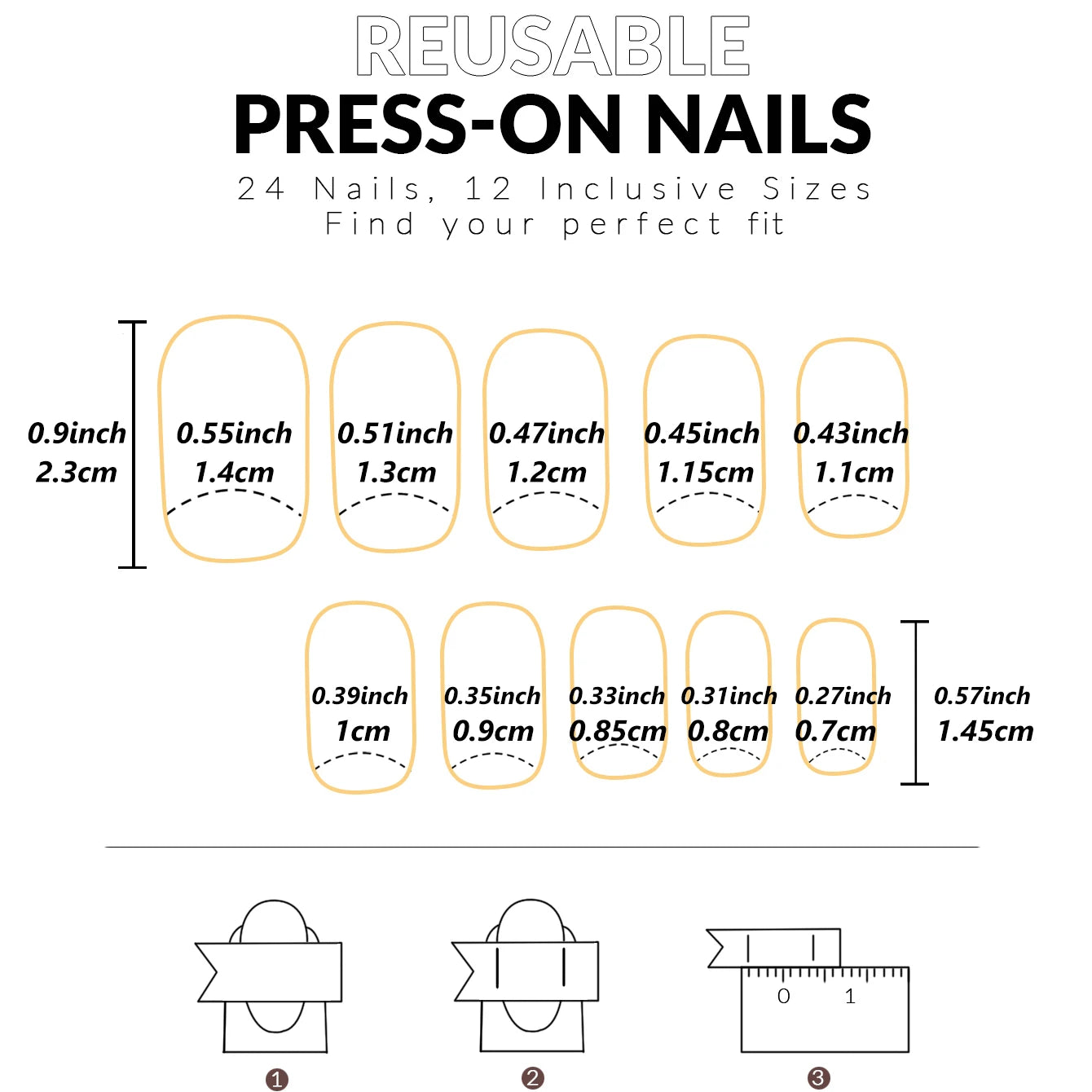 24PCS Pink French Fake Nails for Parties - Smarsty