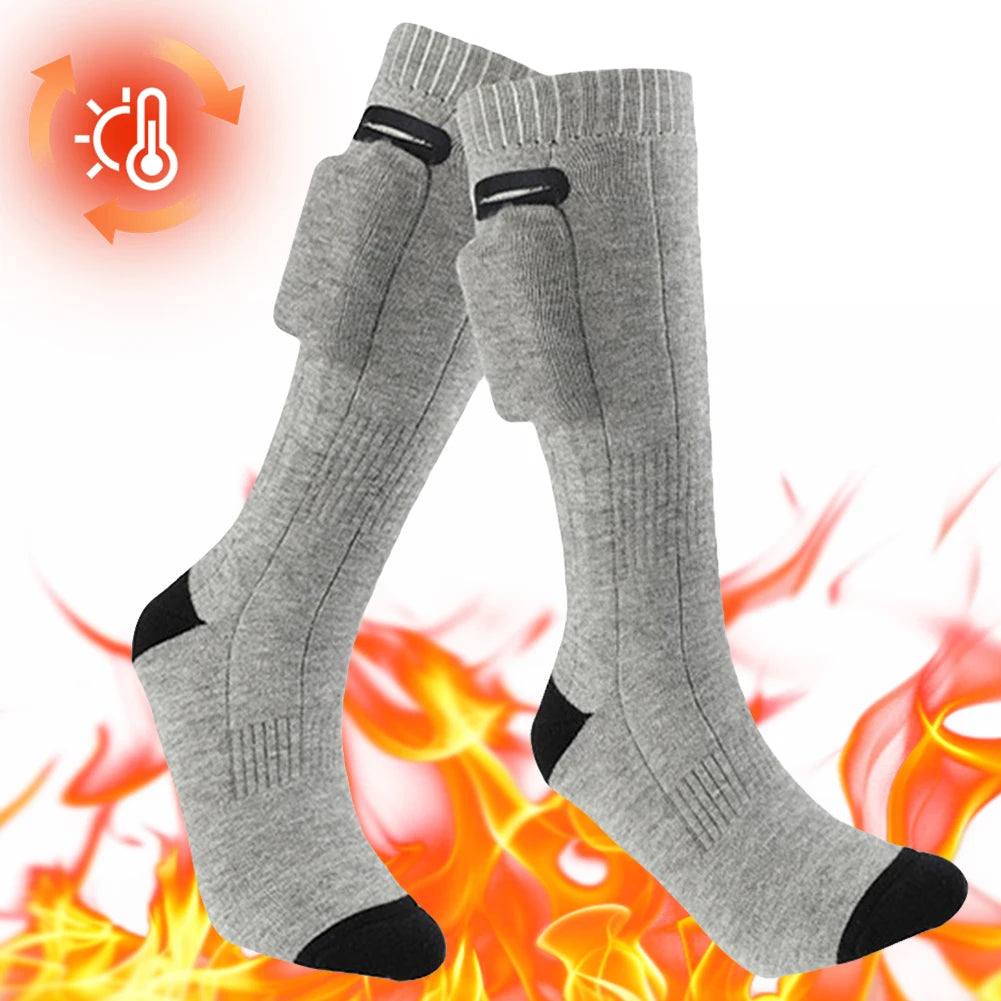 Electric Heating Socks 3 Mode Rechargeable Anti-Cold Thermal Heated Foot Warmer For Outdoor Camping Ski Sport Winter(no battery)