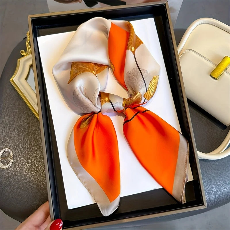 Luxury Silk Scarf Women Satin Shawl Sun Protection Wrap - Smarsty