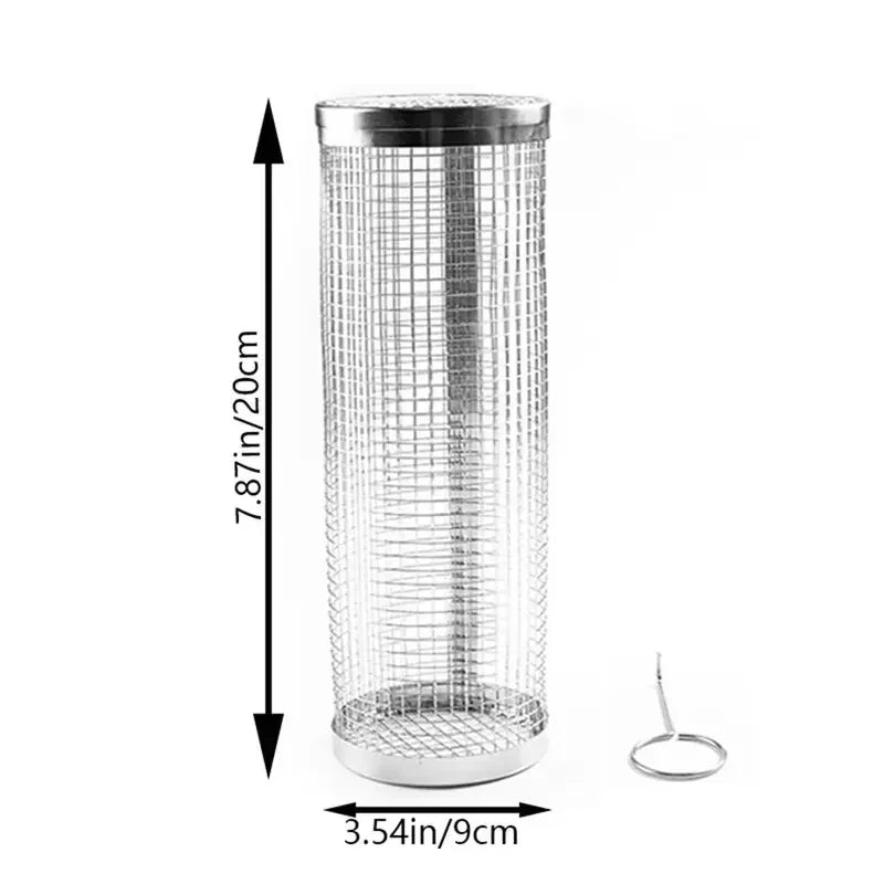 Rolling BBQ Grill Basket for Easy Outdoor Cooking - Smarsty