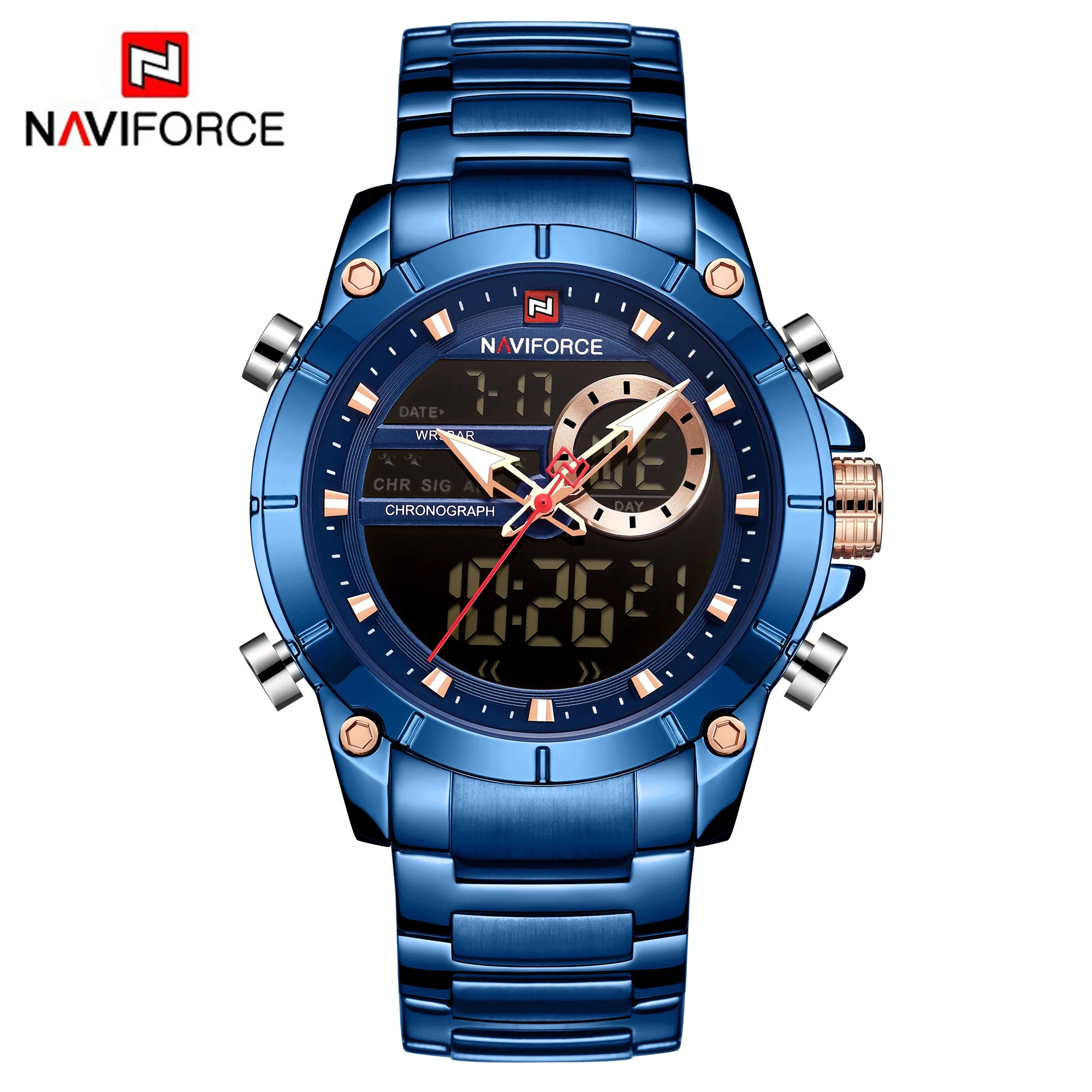 NAVIFORCE Luxury Waterproof Quartz Sport Watch for Men - Smarsty