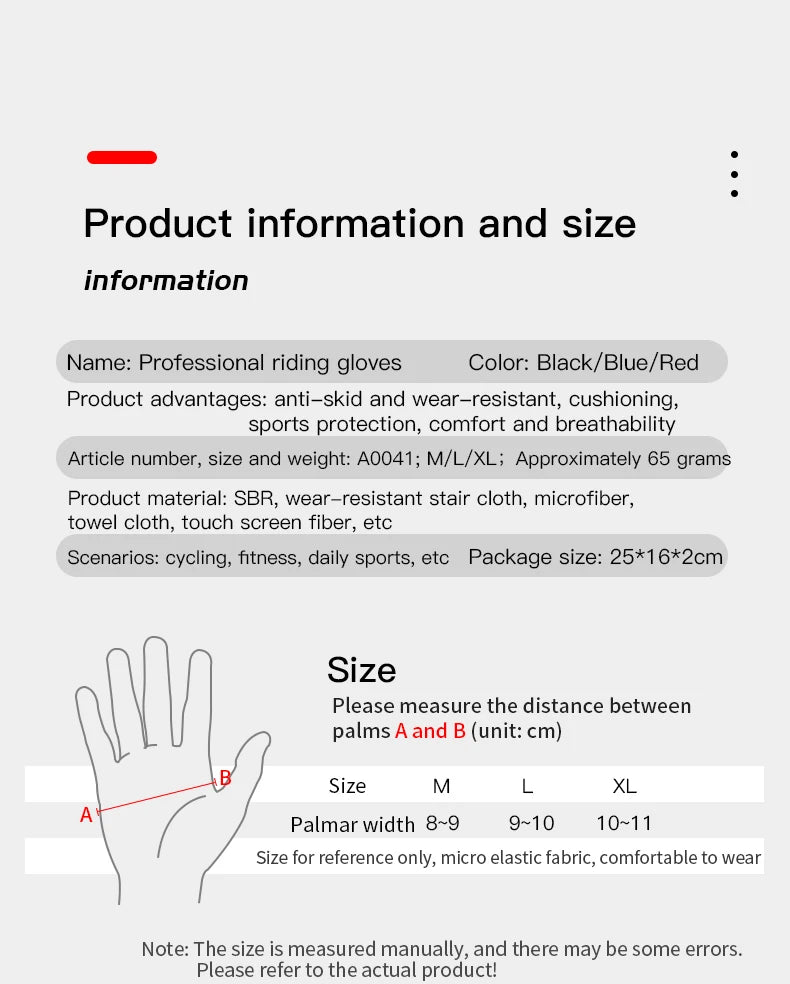 Breathable Cycling Gloves Anti Shock MTB Gloves - Smarsty