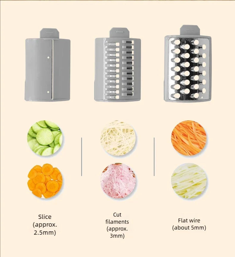 Multi-function Vegetable Cutter Household Kitchen Electric Vegetable Cutter Vegetable Slicer Shredder Automatic by Smarsty