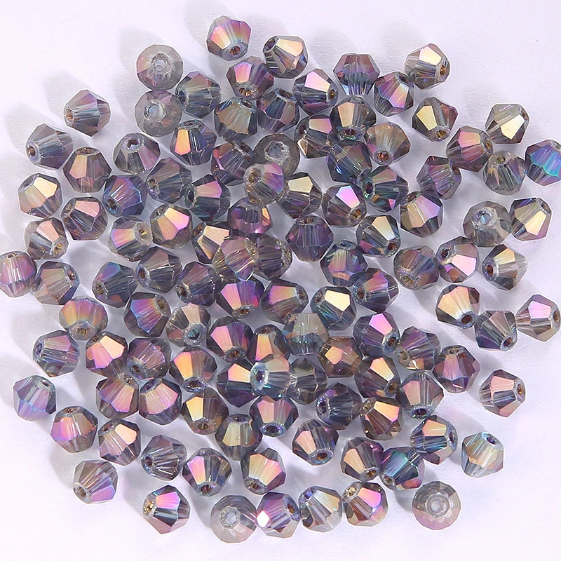100Pcs 4MM Glass Bicone Beads for Jewelry Making - Smarsty