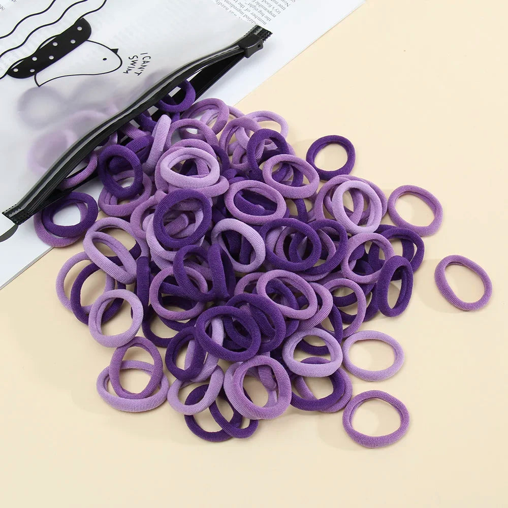50 Pack Seamless Hair Ties Gentle No Damage Elastic - Smarsty