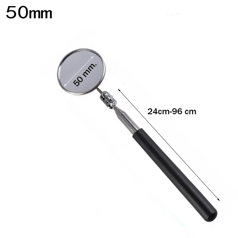 360° Inspection Mirror LED Light Telescoping Mirrors Extend Mechanic Tools Inspection Mirror Telescopic Handle Repairing Tools - Smarsty