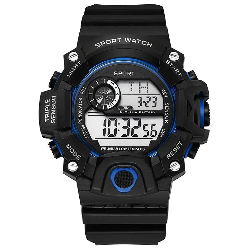 Men's Waterproof Sports Watch with Luminous Display and Alarm - Smarsty