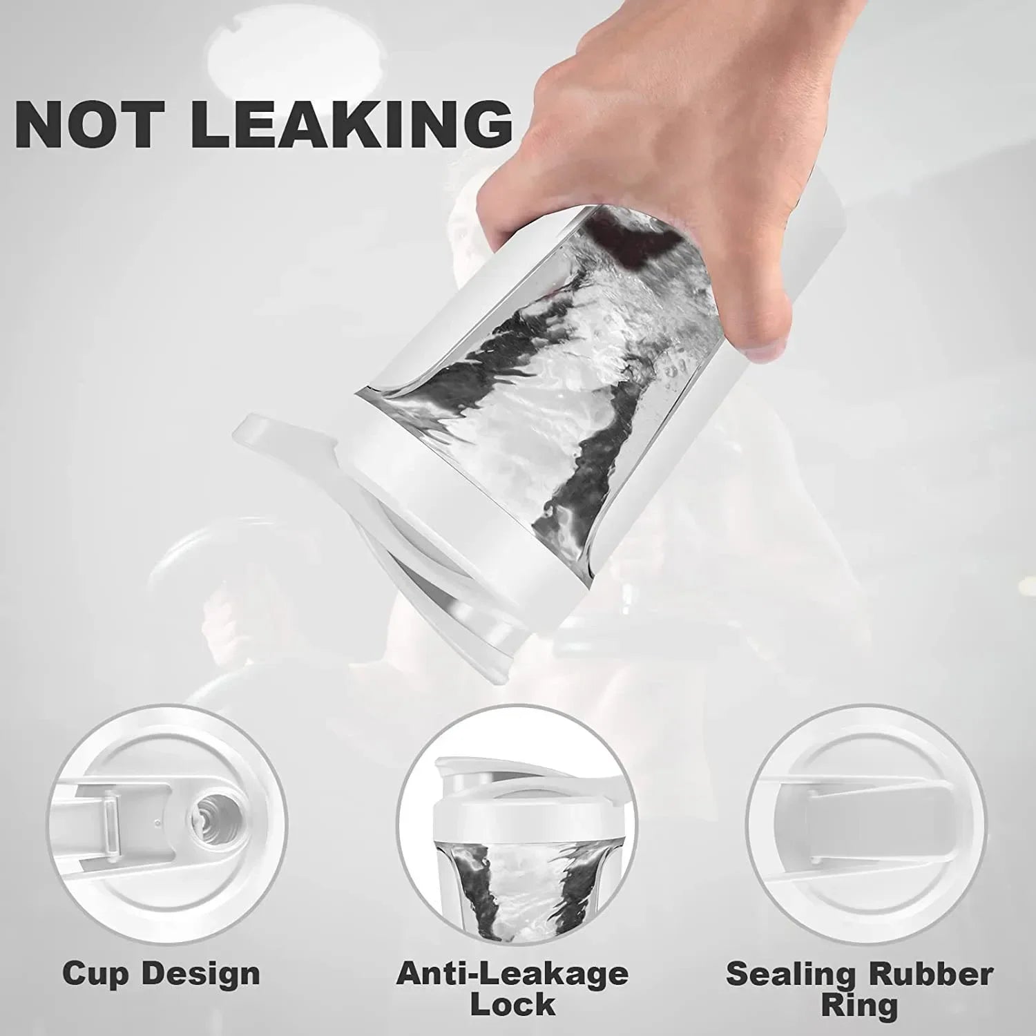 450ml Blenders Cup Electric Mixing Cup Portable Protein Powder Shaker Bottle Mixer For Travel Home Office Kitchen Tools by Smarsty