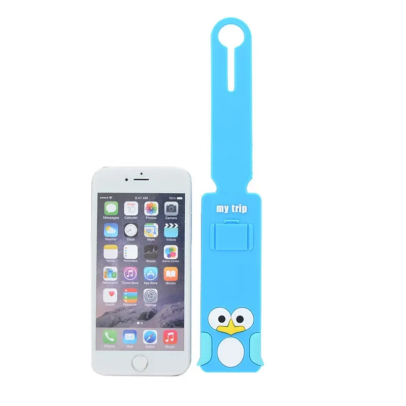 Fashion Travel Accessories Cute Animals Strip Luggage Tag Silicone Suitcase ID Addres Holder Baggage Boarding Tag Portable Label - Smarsty