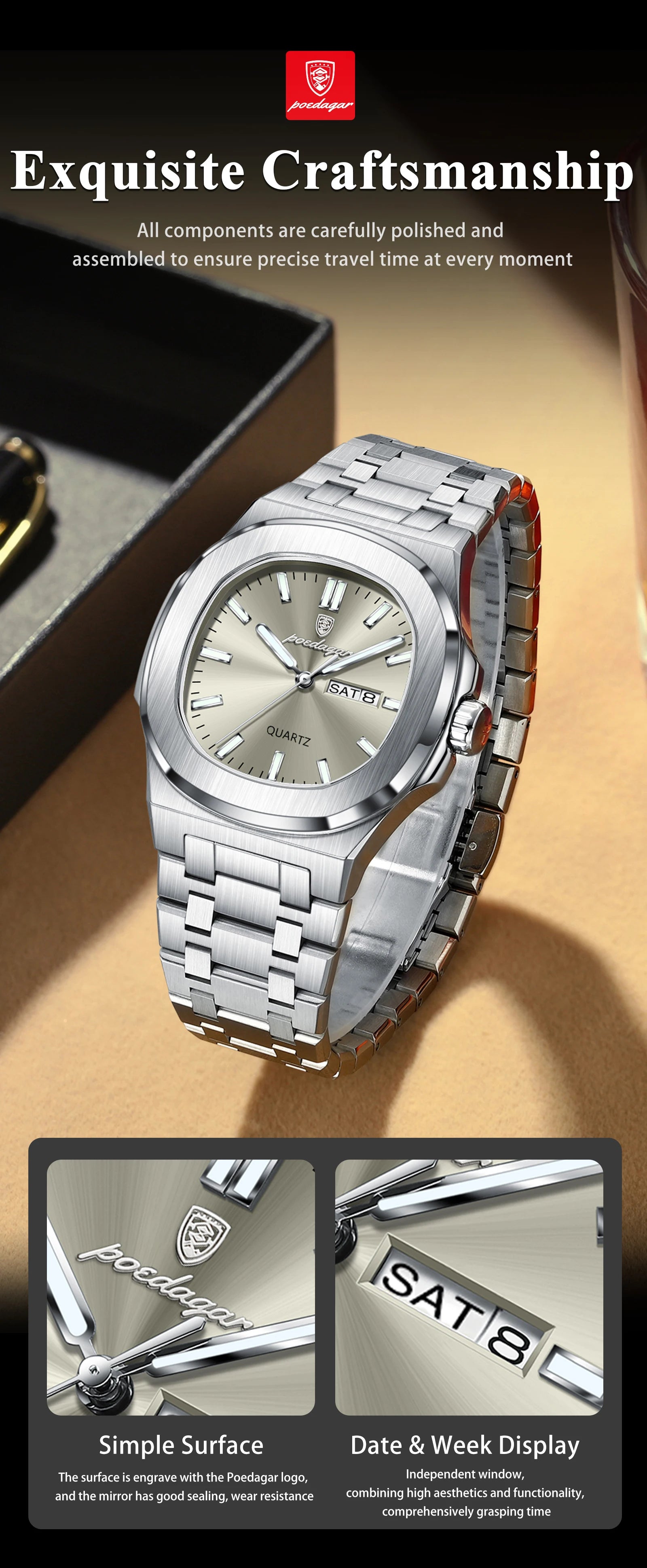 Luxury Waterproof Military Men's Watch with Luminous Feature - Smarsty