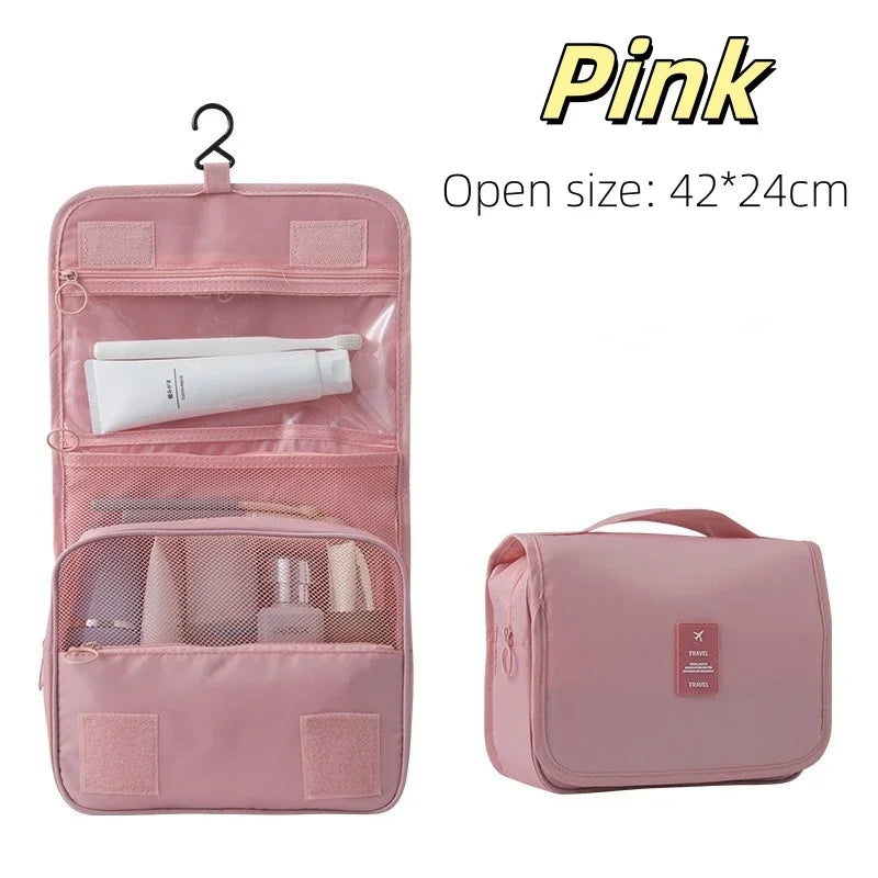 High Quality Travel Makeup Bag Waterproof Toiletries Organizer Women Neceser Bathroom Hook Wash Pouch Hook Makeup Storage Bag - Smarsty
