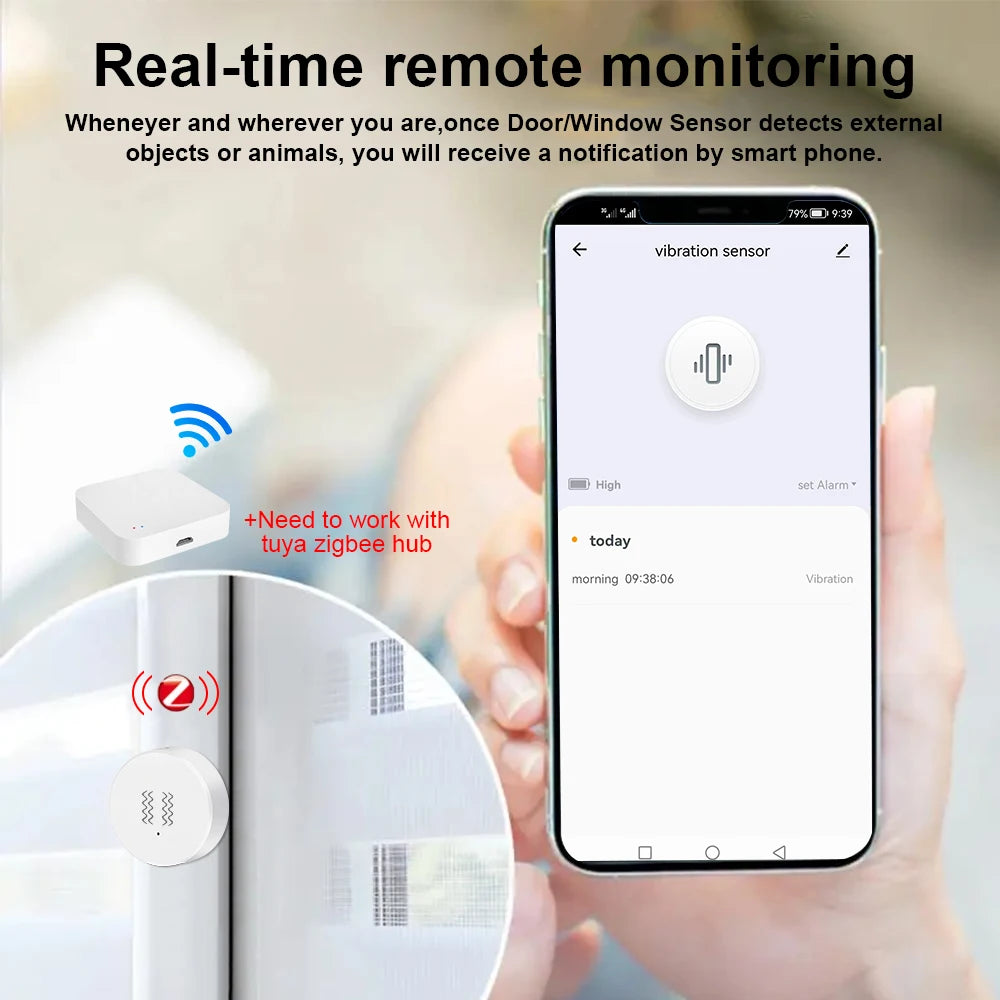 Zigbee Vibration Sensor with Real-Time Motion Alerts - Smarsty