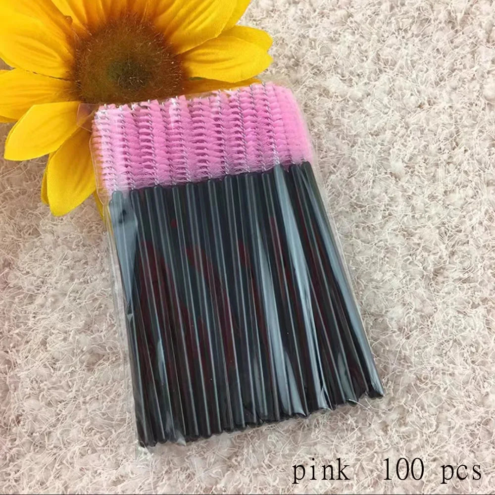 100 Pcs Disposable Eyelash Brushes for Easy Makeup Application - Smarsty