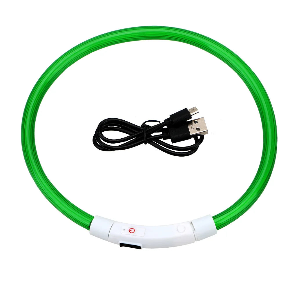 LED USB Dog Collar for Night Safety and Visibility - Smarsty