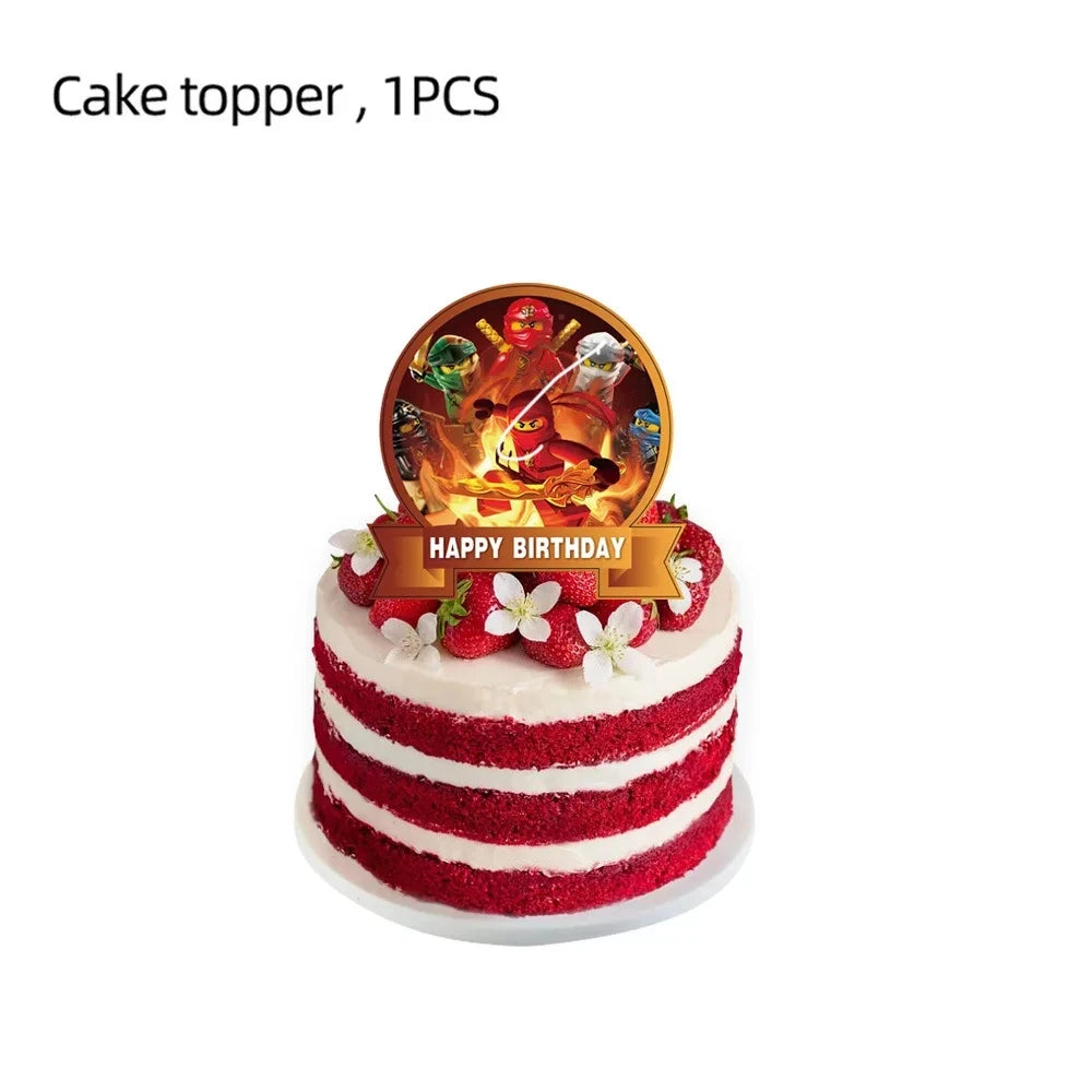 Ninja Theme Birthday Party Disposable Tableware Set - Smarsty