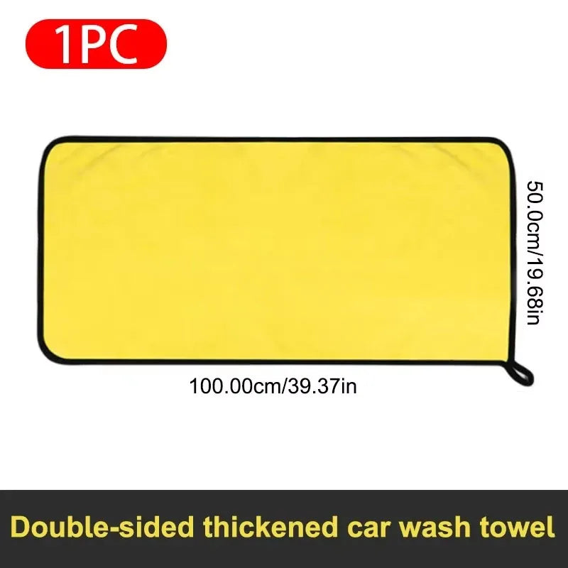 Premium Car Microfiber Towels Double Layer Drying Cloths - Smarsty