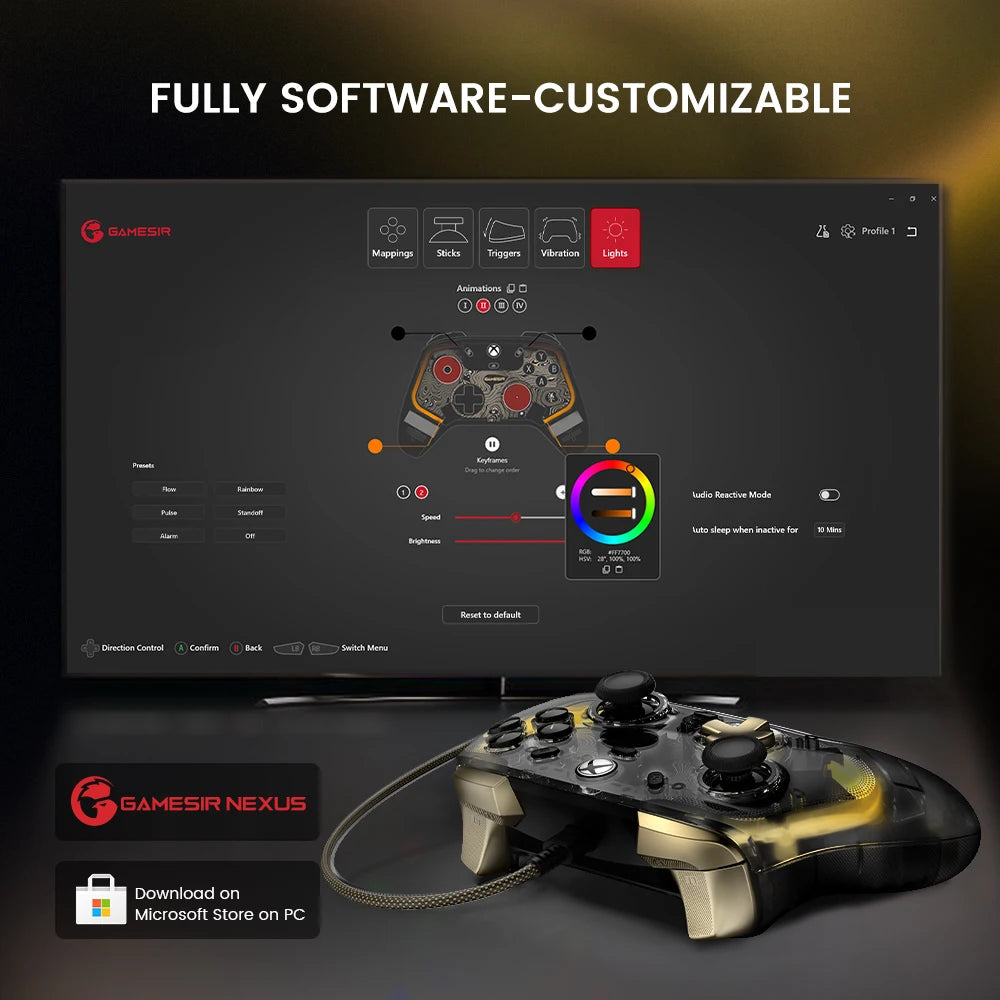 GameSir Kaleid Wired Xbox Controller with Hall Effect Joystick - Smarsty