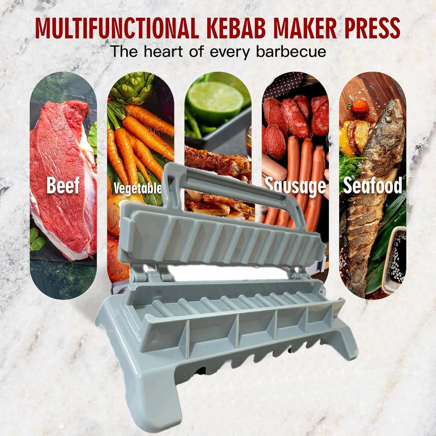 Reusable Kebab Maker Tool for Easy BBQ Preparation - Smarsty