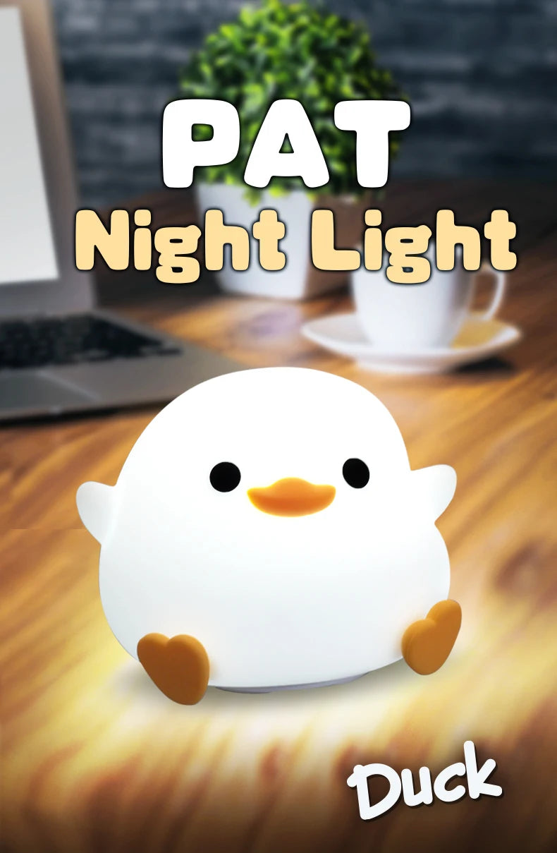 Cute Duck Night Light with Touch Sensor and Timer - Smarsty