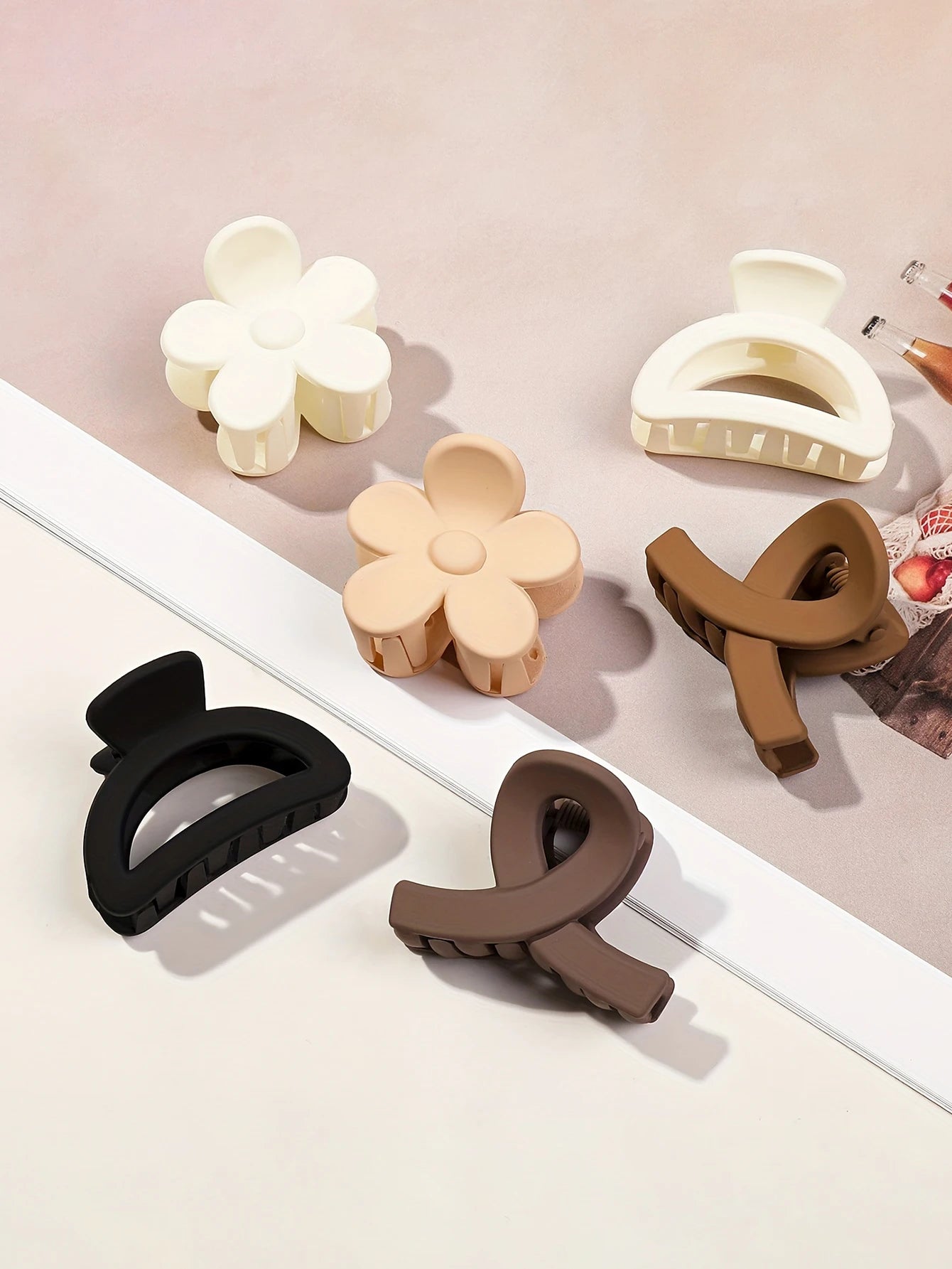 Small Flower Hair Claw Clips For Thin Hair Secure Hold - Smarsty