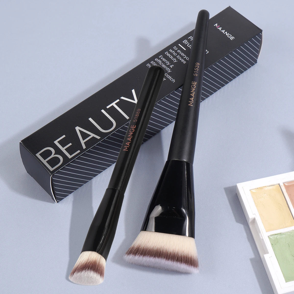 MAANGE 2PCS Flawless Makeup Brush Set for Liquid and Cream - Smarsty