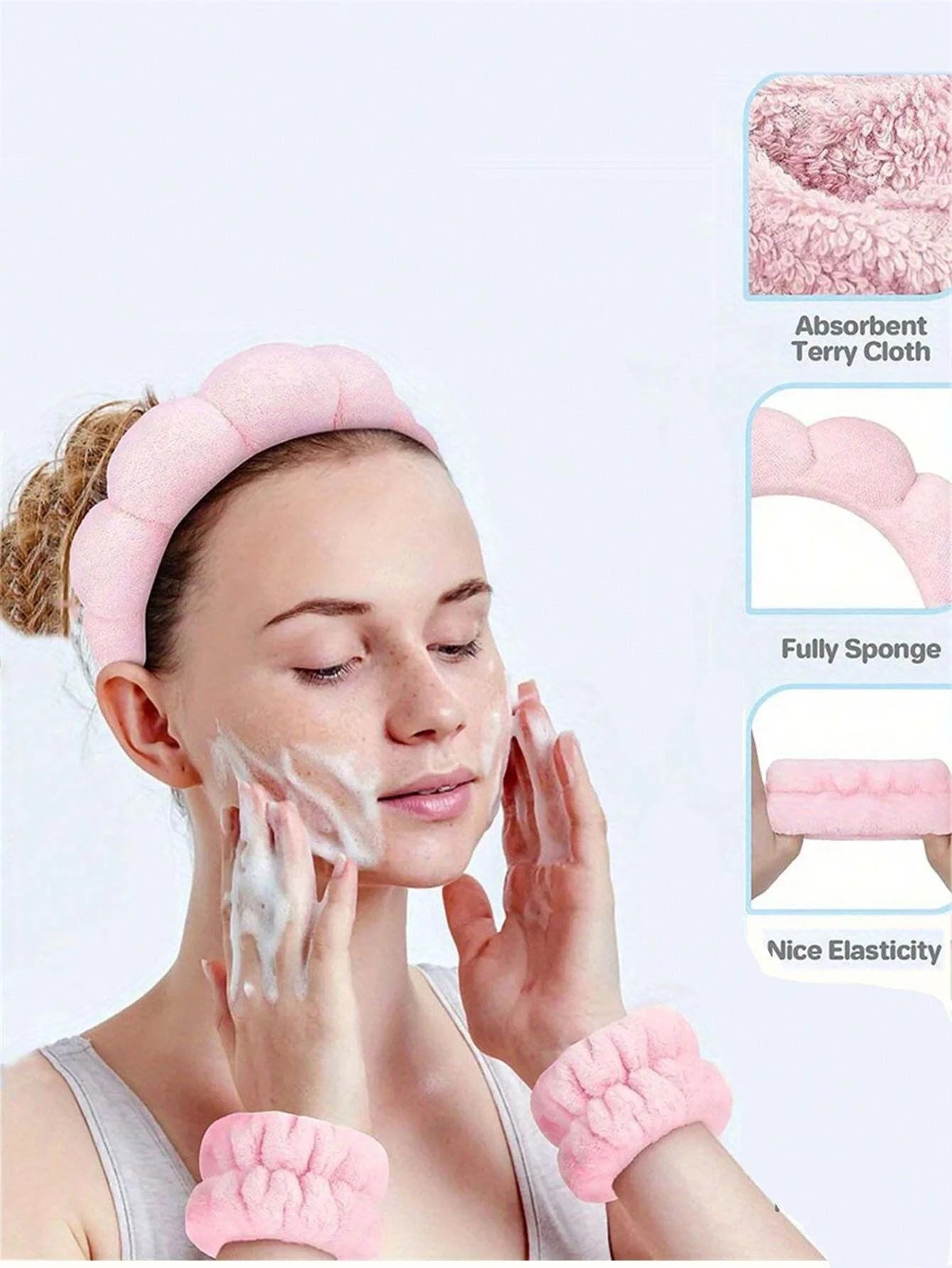 Luxury Spa Headband and Wristband Set for Comfort - Smarsty