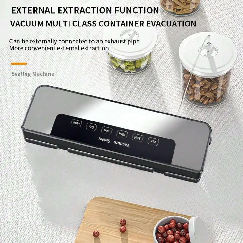 Automatic Vacuum Sealer Machine for Food Storage, Compact Household Sealing System with 30pcs Bags, Keeps Food Fresh Longer