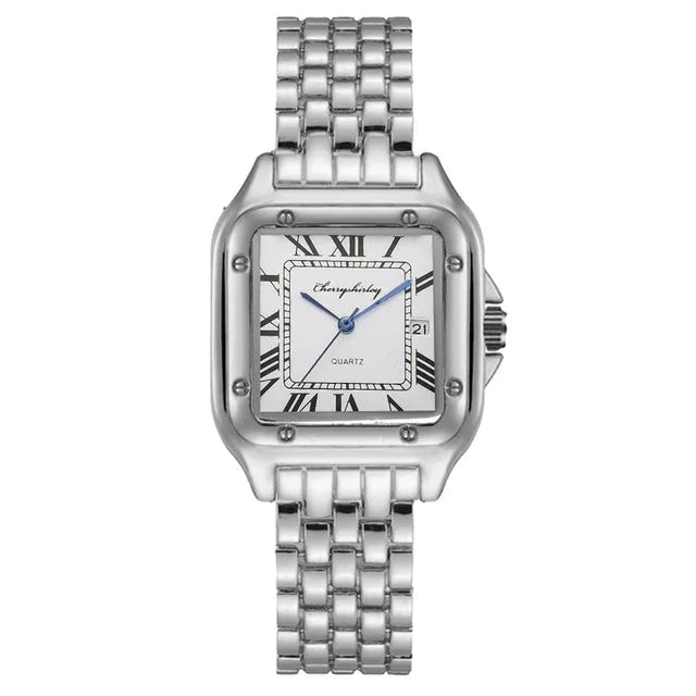 Luxury Stainless Steel Women's Quartz Watch with Calendar - Smarsty