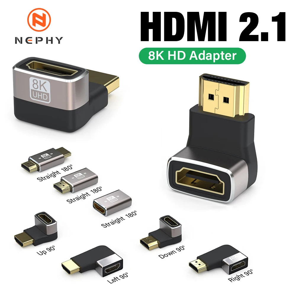 8K HDMI 2.1 Right Angle Cable for Easy Connections - Smarsty