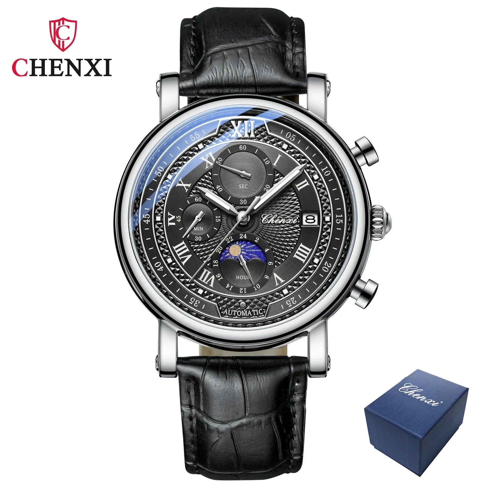 Chenxi Leather Chronograph Quartz Watch for Men - Smarsty