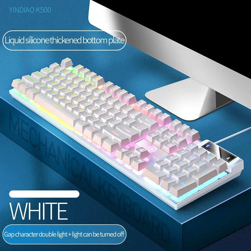 Wired Gaming Keyboard Low Profile With Numpad For PC