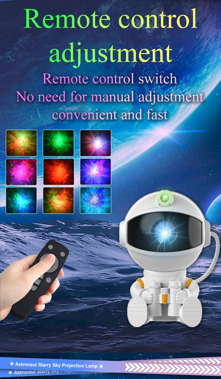 Astronaut Projector Galaxy Starry Night Lights for Bedroom LED Nebula Lamp Decoration Child Adult Holiday Gift - Smarsty