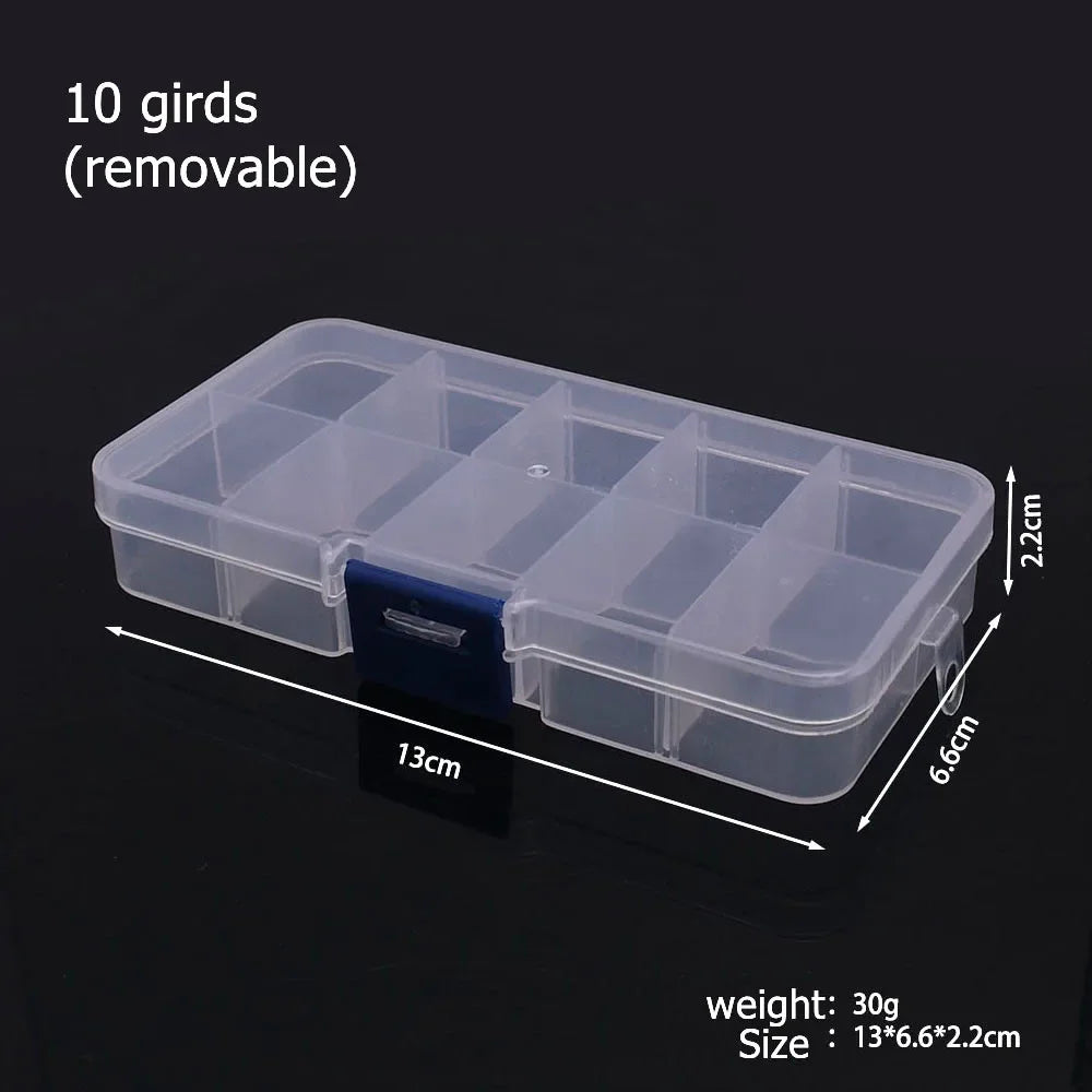 Plastic Storage Box Organizer with Dividers for Jewelry Crafts - Smarsty