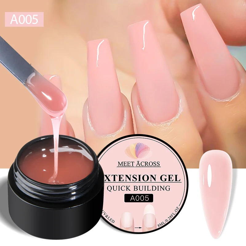 Milk White Quick Extension Gel Nail Polish 8ml Long Lasting Formula - Smarsty