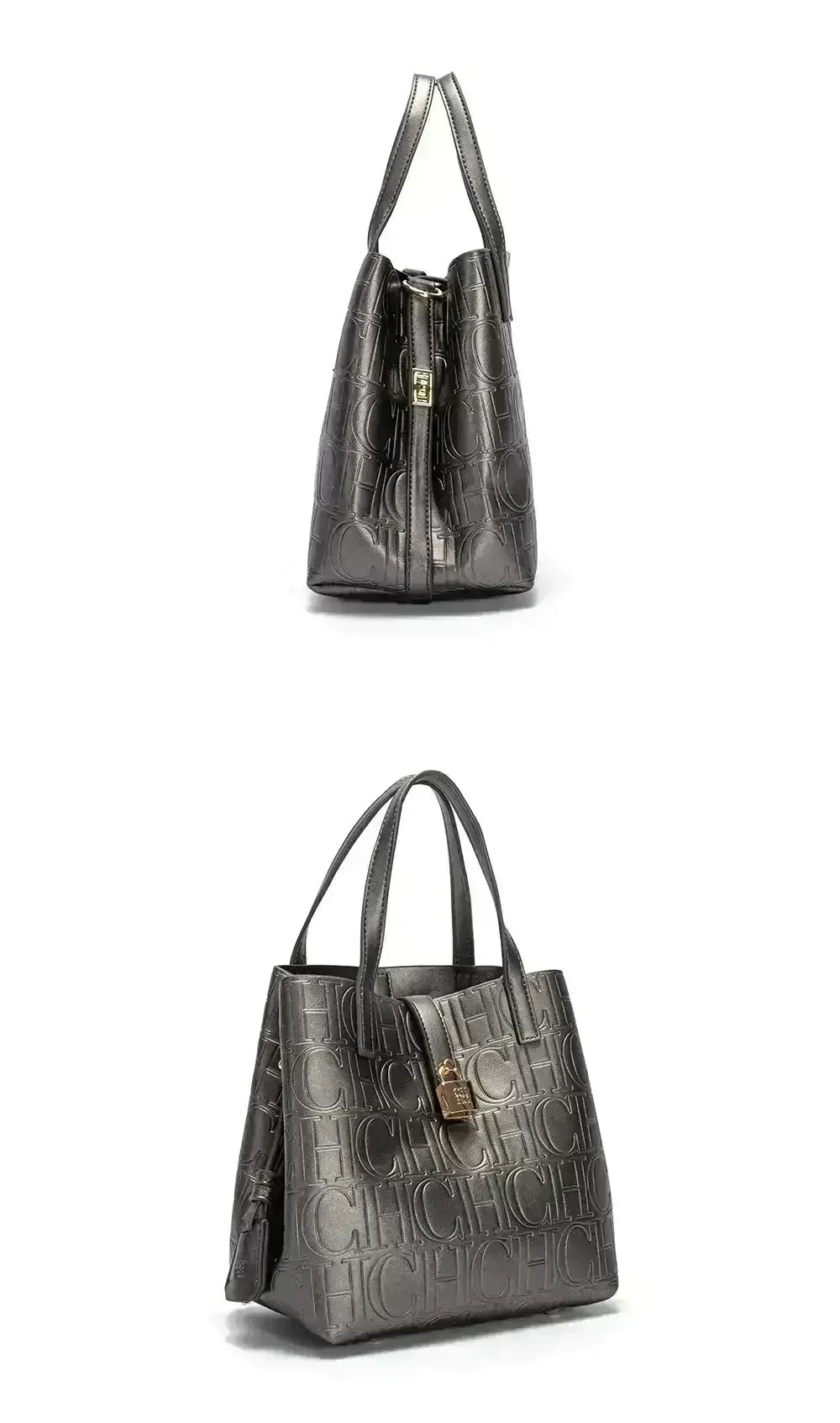Large Capacity Handbag With Lock Design Luxury Crossbody - Smarsty