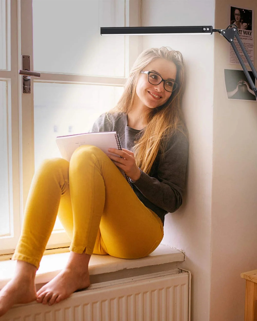 LED Desk Lamp with Clamp and Dimmable Light - Smarsty