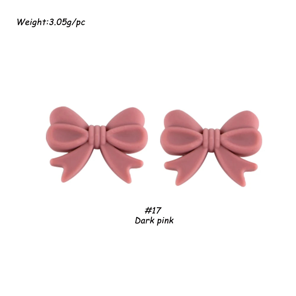 10pcs Silicone Bowknot Beads for DIY Jewelry Making - Smarsty