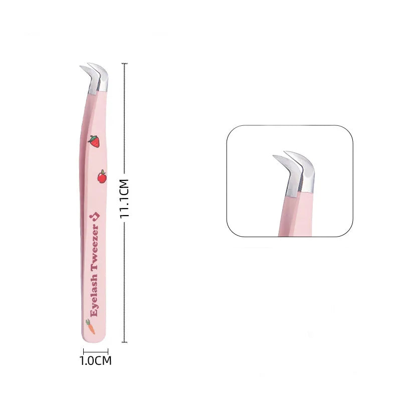Stainless Steel Eyelash Tweezers for Easy 3D Lash Application - Smarsty