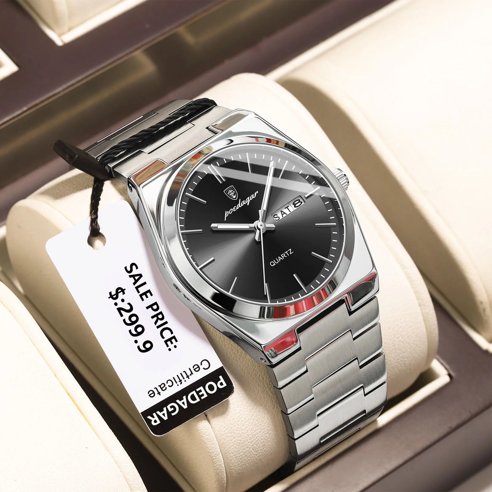 POEDAGAR Waterproof Luminous Men's Quartz Watch - Smarsty