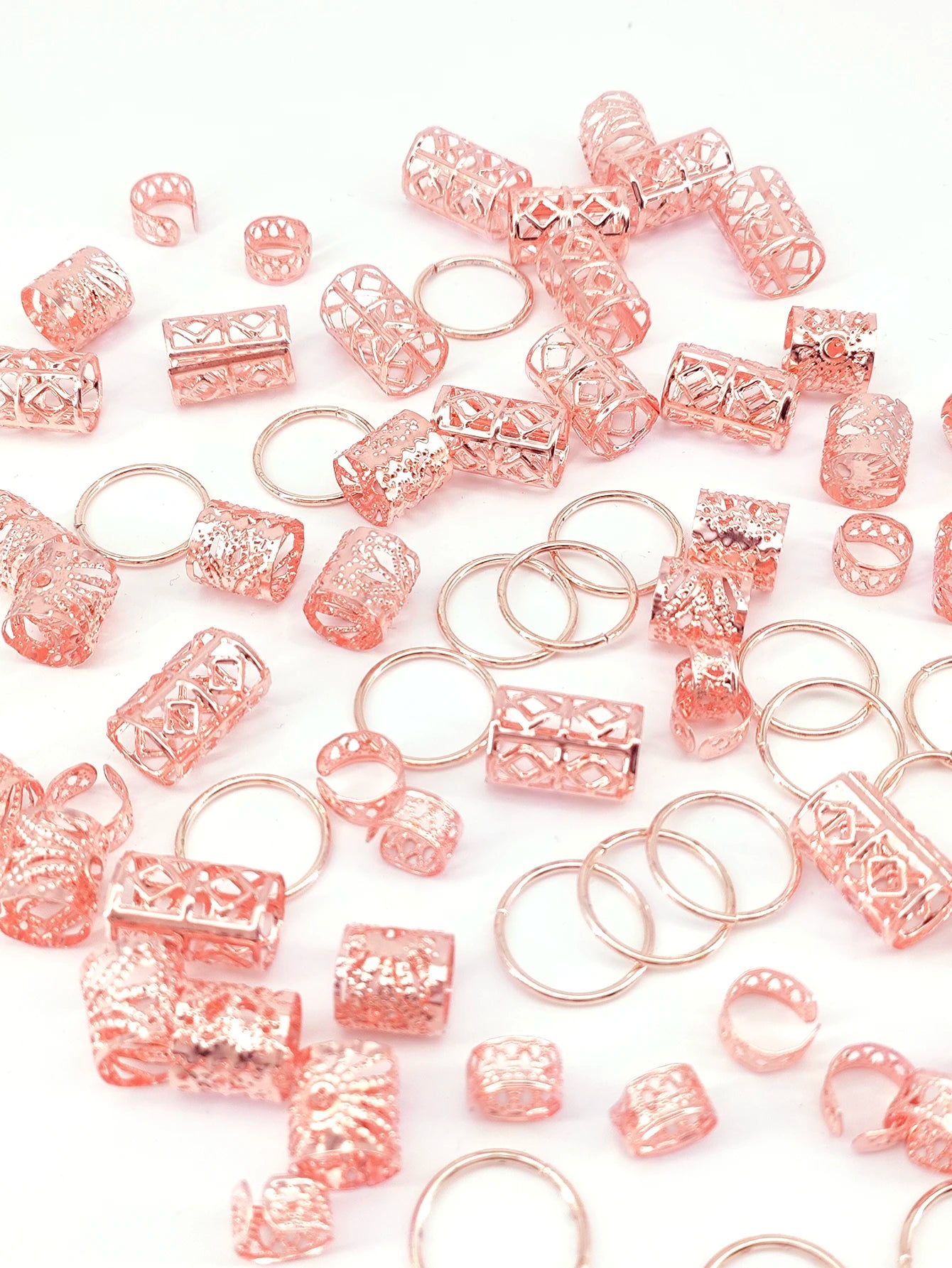 80pcs Stylish Dreadlock Hair Beads for Braids - Smarsty