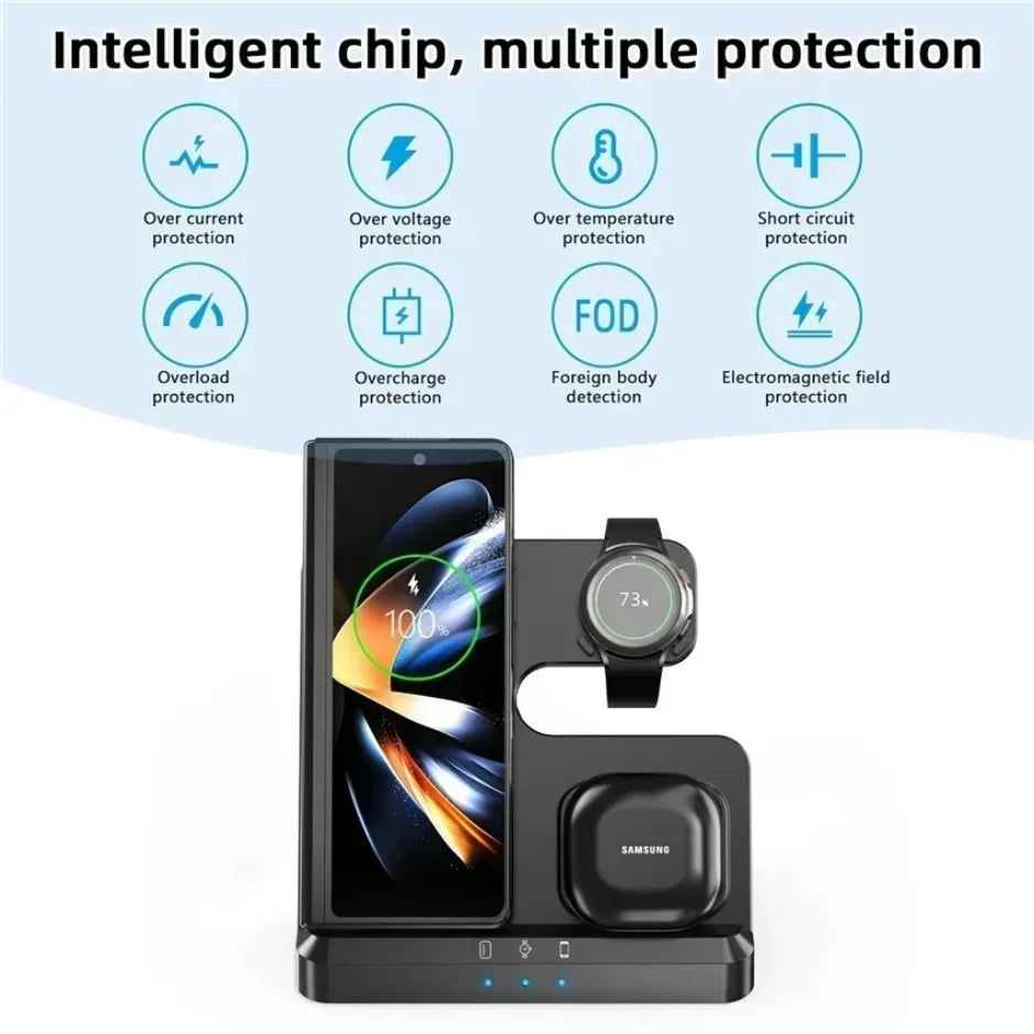 3 In 1 Magnetic Wireless Charger For Phone Watch Earbuds - Smarsty