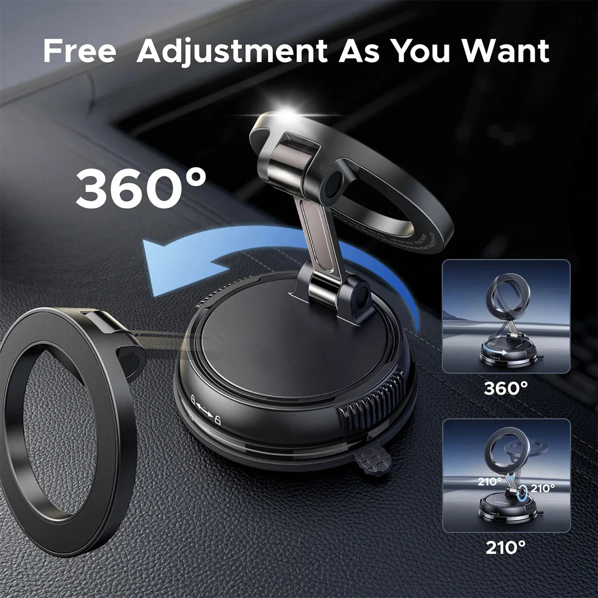 Upgraded Magnetic Car Phone Holder With 360 Rotation - Smarsty