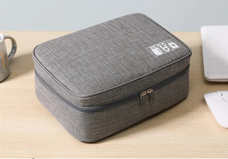 Travel Electronics Storage Bag With High Capacity Cables - Smarsty