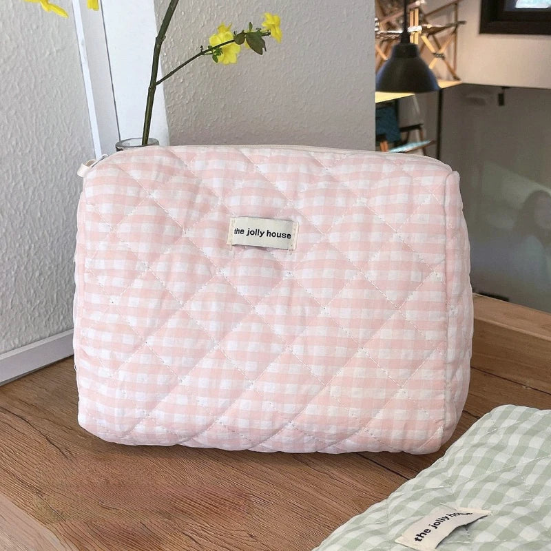 Large Capacity Women's Cosmetic Bags Cases Casual Ladies Small Storage Bag with Zipper Female Travel Clutch Bag Small Handbags - Smarsty