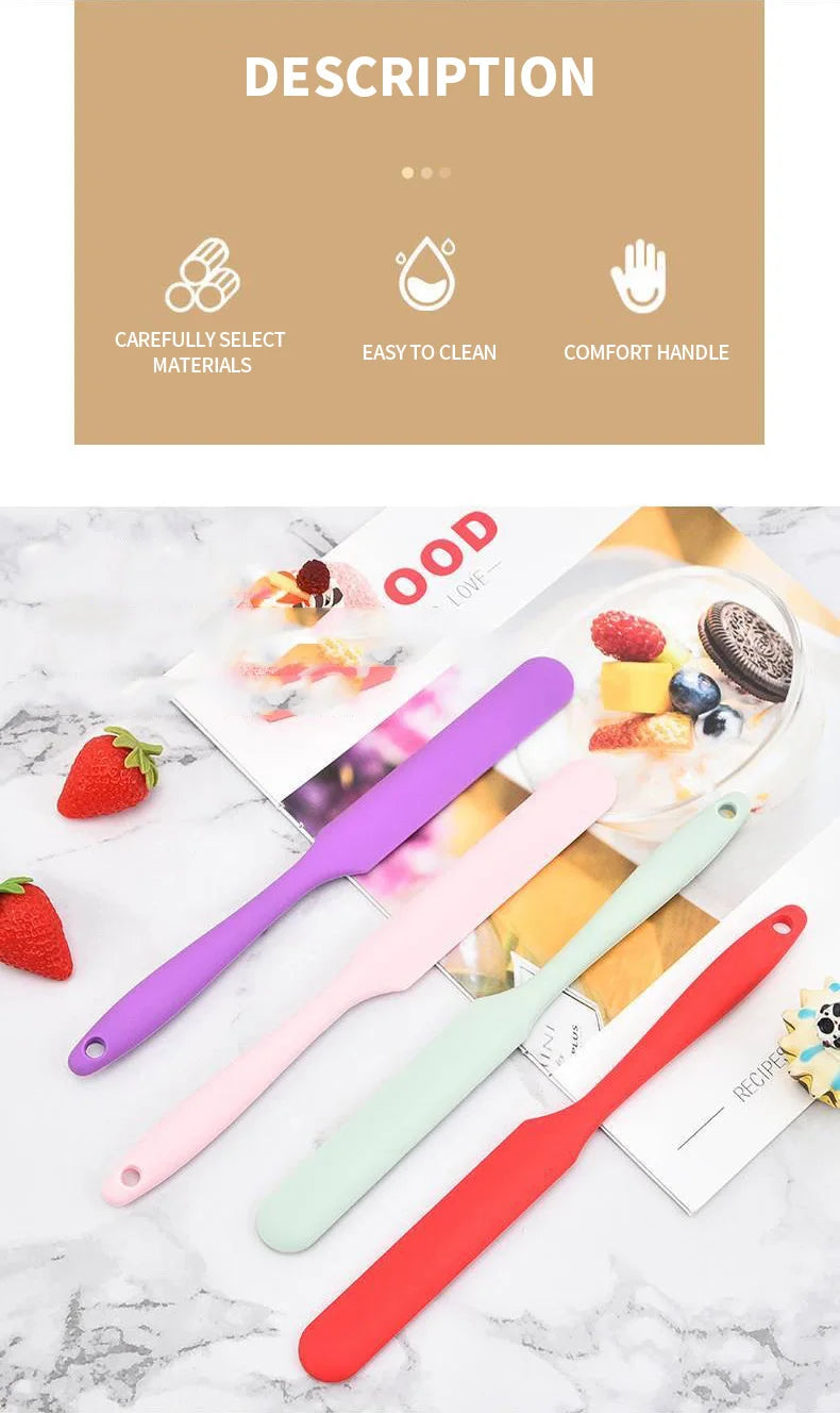 Heat Resistant Silicone Spatula for Baking and Mixing - Smarsty