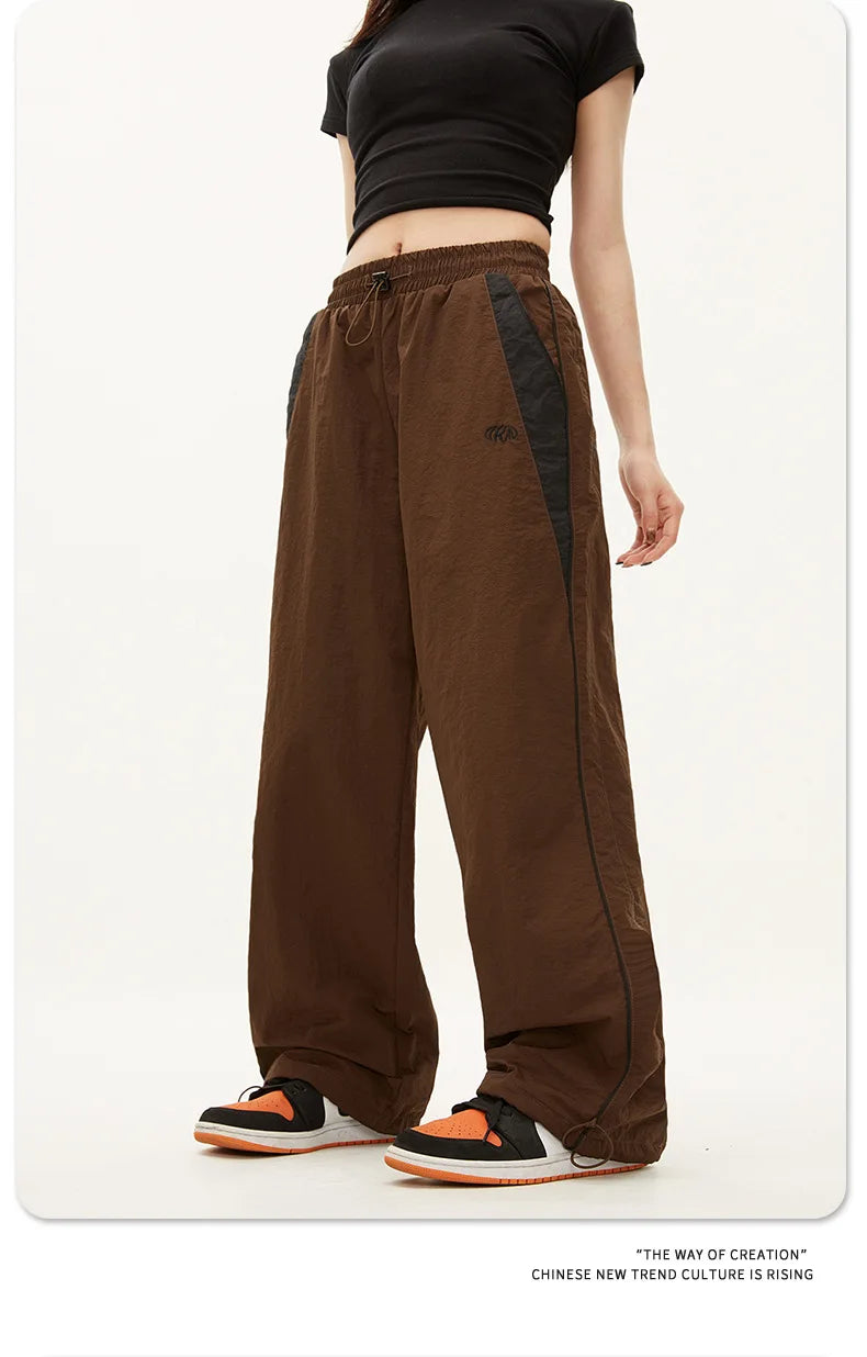 Women Casual Joggers Pants Fashion Streetwear Oversized Sports Wide Leg Pants Hip Hop Y2k Sweatpants High Waist Baggy Trousers - Smarsty