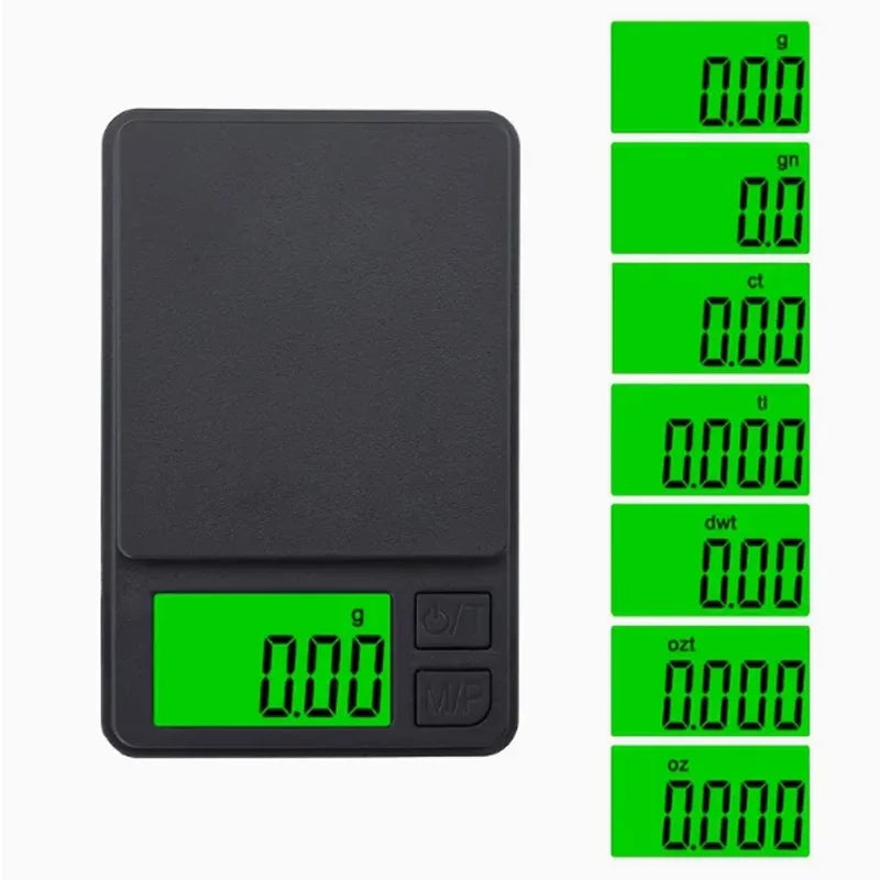 Precision Pocket Scale 1000g X 0.1g - Digital Gram, Food, Jewelry, Ounces/Grains Scale with Backlit LCD - Mini Scale for Travel - Smarsty
