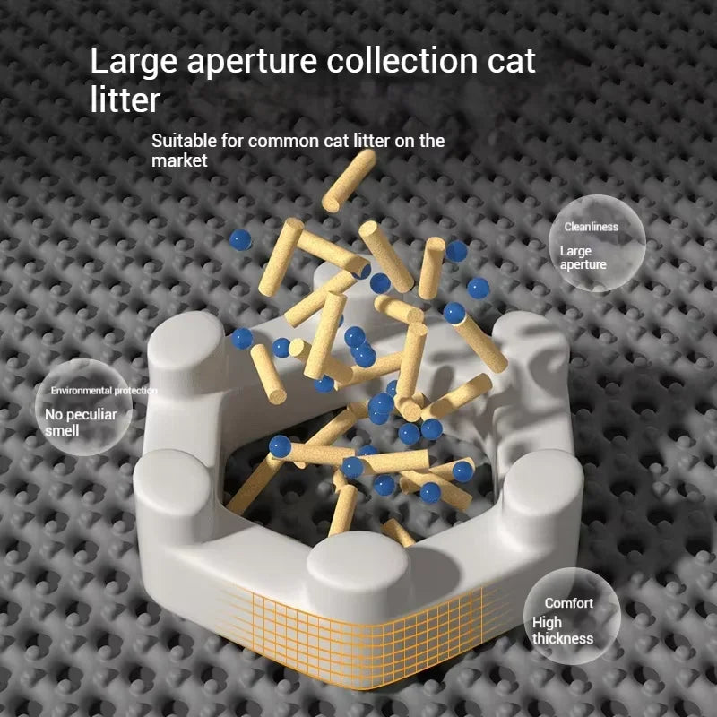 Large Cat Litter Mat Waterproof Double Layer Non Slip Litter Box Tray Pad Washable Durable Pet Toilet Training Mat - Smarsty