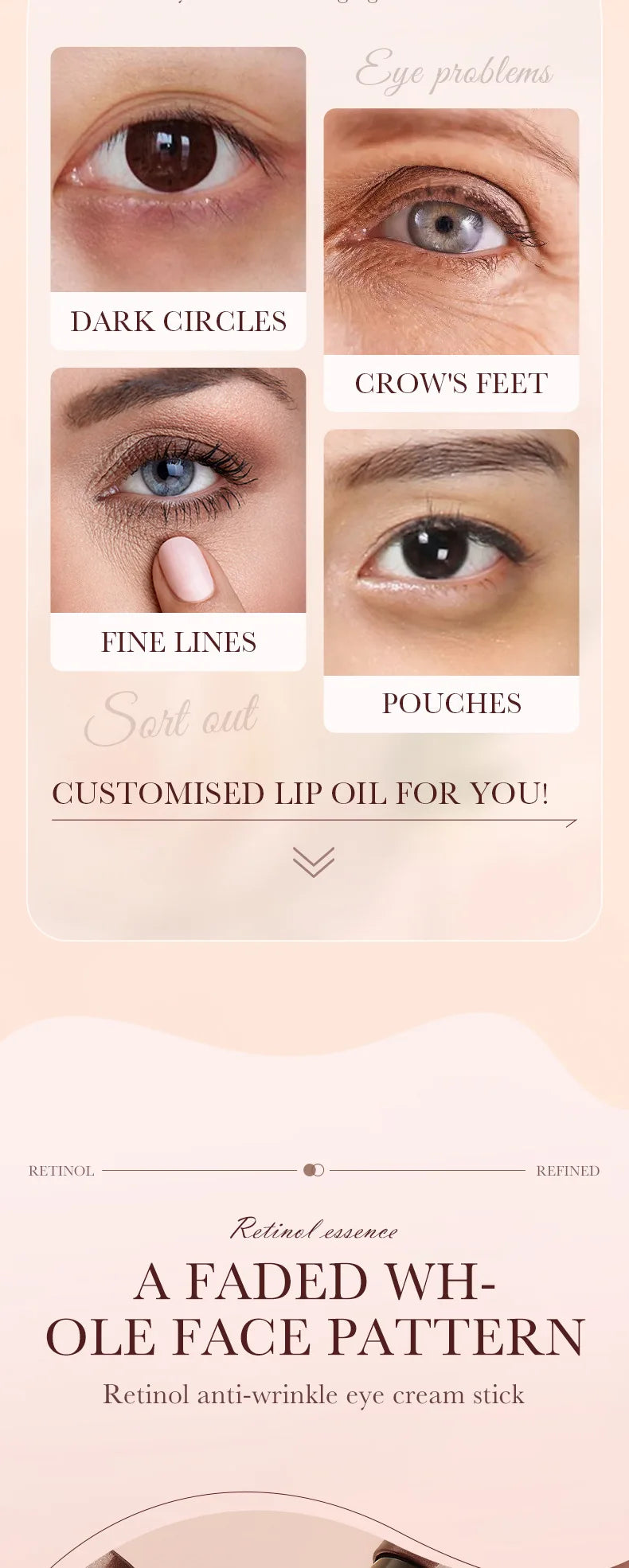 SADOER Retinol Eye Cream Stick for Dark Circles - Smarsty